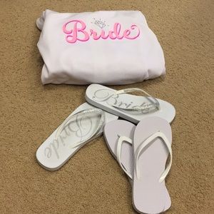 Bride hoodie sweater-bonus sandals